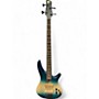 Used Ibanez sr4cmltd Blue Electric Bass Guitar Blue