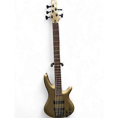 Used Ibanez sr885 Gold Electric Bass Guitar