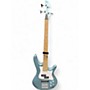 Used Ibanez srmd200 Chrome Blue Electric Bass Guitar Chrome Blue