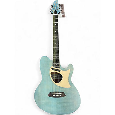 Used Ibanez talman tcm50 Faded Blue Jean Acoustic Electric Guitar