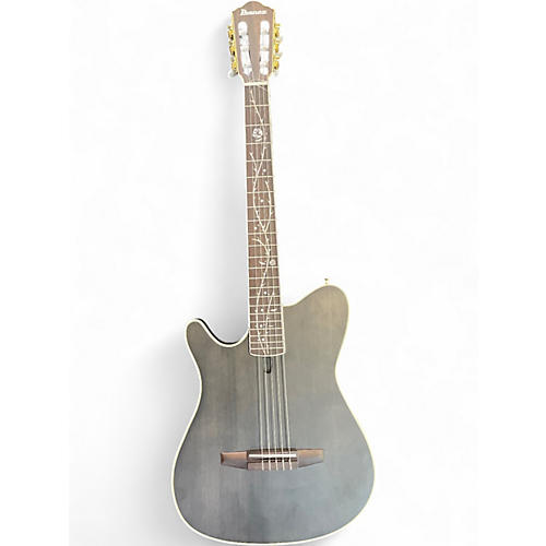 Used Ibanez tim henson gray Nylon String Acoustic Guitar gray