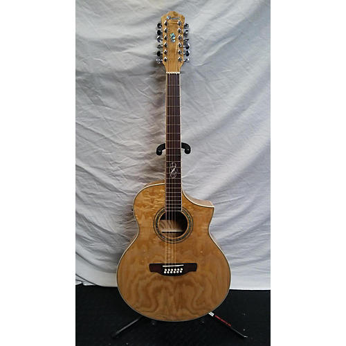 Used Ibenez EW2012ASE-NT Natural 12 String Acoustic Electric Guitar