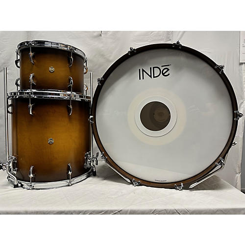 Used Inde 3 piece Flex Tuned Maple Faded Tobacco Drum Kit Faded Tobacco