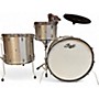 Used Indie 3 Piece ALUMINUM KALAMAZOO ALUMINUM Drum Kit ALUMINUM