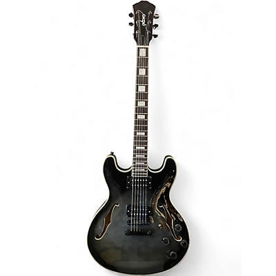 Used Indio 335 Trans Black Hollow Body Electric Guitar