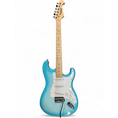 Used Indio CLASSIC Blue Burst Solid Body Electric Guitar