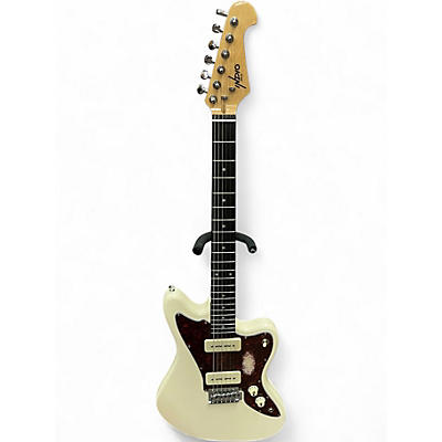 Used Indio DLX Alpine White Solid Body Electric Guitar