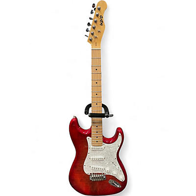 Used Indio DOUBLE CUTAWAY S TYPE Trans Red Solid Body Electric Guitar
