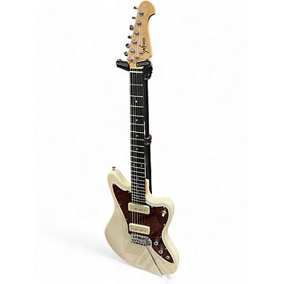 Used Indio Deluxe Offset Style White Solid Body Electric Guitar
