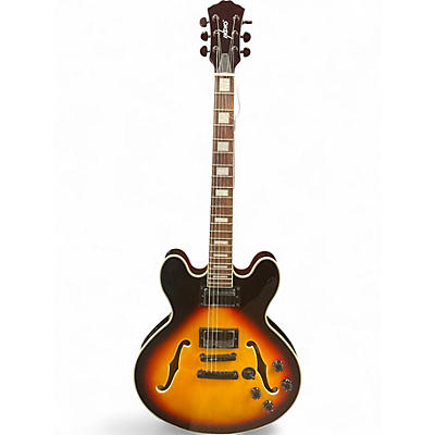 Used Indio SEMI HOLLOW 3 Color Sunburst Hollow Body Electric Guitar