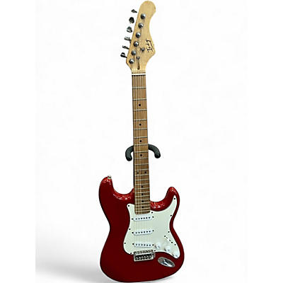 Used Indy Custom STRAT STYLE Chrome Red Solid Body Electric Guitar