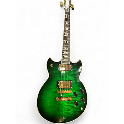 Used Iron Label SEER MODEL Emerald Green Solid Body Electric Guitar
