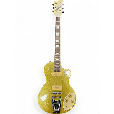 Italia Used Italia MARANELLO P90 “Wigsby” Limited Edition GOLD FLAKE Solid Body Electric Guitar