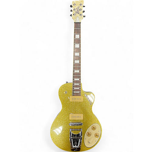 Italia Used Italia MARANELLO P90 “Wigsby” Limited Edition GOLD FLAKE Solid Body Electric Guitar GOLD FLAKE