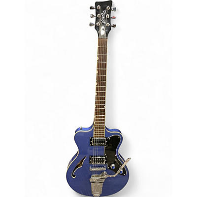 Used Italia Maranello 61 Blue Hollow Body Electric Guitar