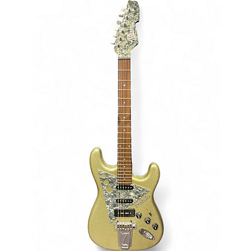 Used Italia Modulo Metallic Gold Solid Body Electric Guitar Metallic Gold