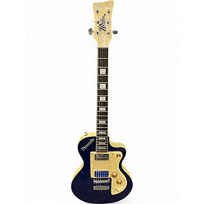 Used Italia maranello blue sparkle Solid Body Electric Guitar