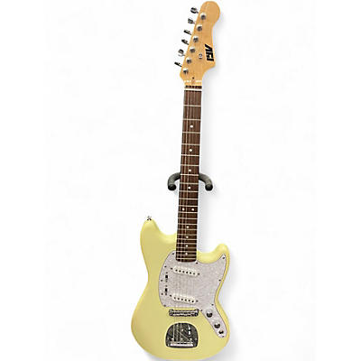 Used Iyv DOUBLE CUT Worn TV Yellow Solid Body Electric Guitar