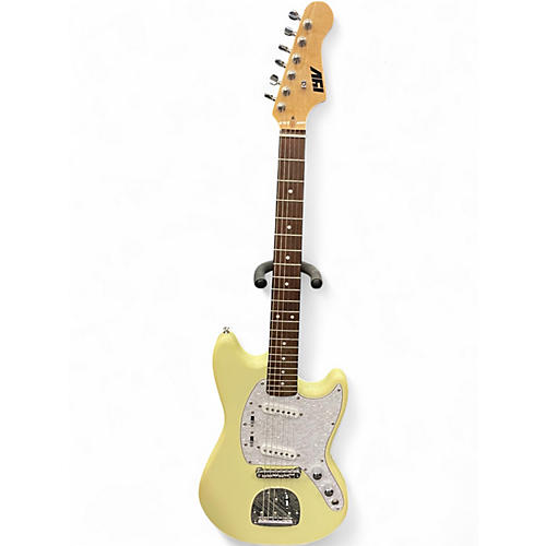 Used Iyv DOUBLE CUT Worn TV Yellow Solid Body Electric Guitar Worn TV Yellow