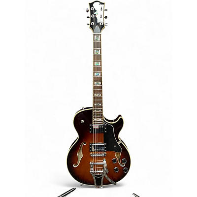 Used Iyv IJZ 300 Tobacco Sunburst Hollow Body Electric Guitar