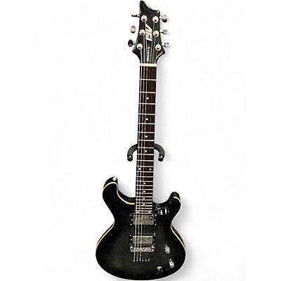 Used Iyv S Style Trans Black Solid Body Electric Guitar