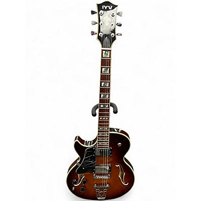 Used Iyv SINGLECUT LH SUNBURST Hollow Body Electric Guitar