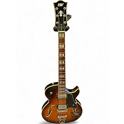 Used Iyv Semi Hollow 3 Color Sunburst Hollow Body Electric Guitar