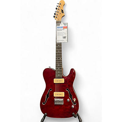 Iyv Used Iyv TELE STYLE SEMI HOLLOW RED Hollow Body Electric Guitar