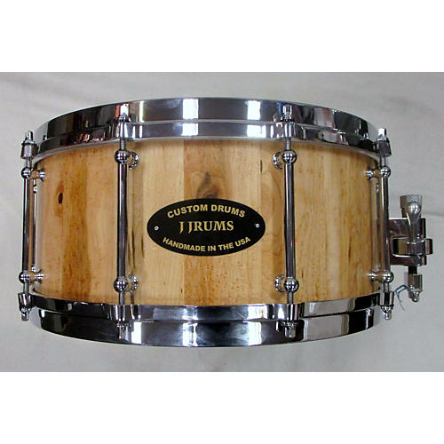 Used J Drums Custom Drums 5.5X14 Birdseye Mape Stave Drum Natural Natural 10