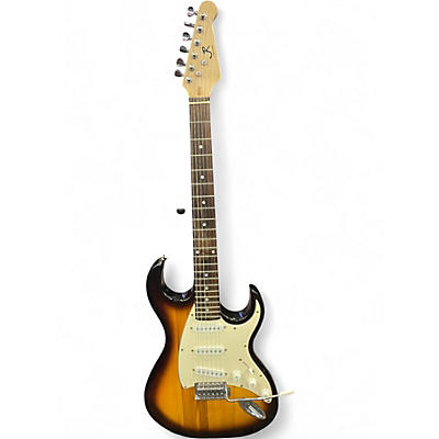 Used J. Reynolds Strat 3 Color Sunburst Solid Body Electric Guitar