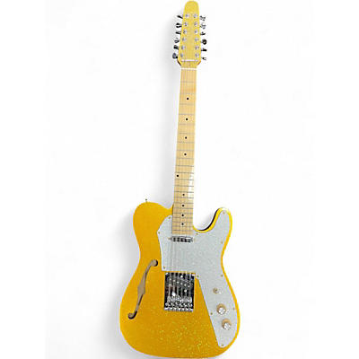 Used J. Robert 12 STRING T-STYLE YELLOW SPARKLE Hollow Body Electric Guitar
