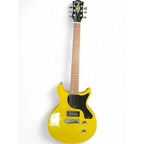 Used J. Robert DOUBLECUT LP Yellow Solid Body Electric Guitar Yellow