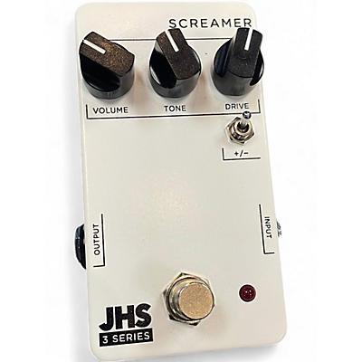 Used JHS Pedals 3 Series Screamer Effects Pedal White Effect Pedal