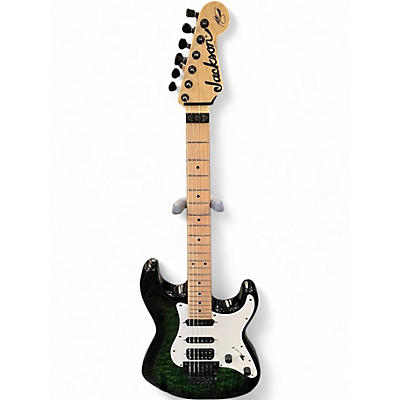 Used Jackson Adrian Smith Signature Transparent Green Solid Body Electric Guitar