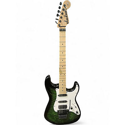 Used Jackson Adrian Smith Signature X Series Transparent Green Solid Body Electric Guitar