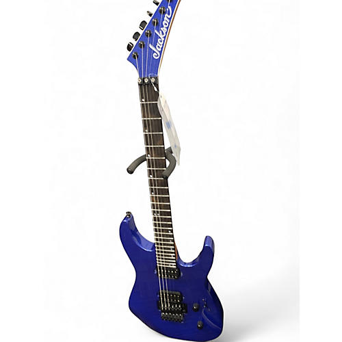 Used Jackson American Series Virtuoso blue sparkle Solid Body Electric Guitar blue sparkle