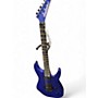 Used Jackson American Series Virtuoso blue sparkle Solid Body Electric Guitar blue sparkle