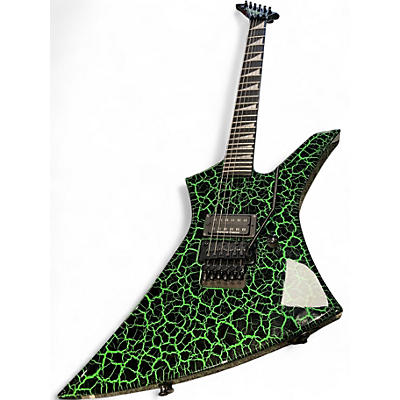 Used Jackson Brandon ellis Green Crackle Solid Body Electric Guitar