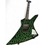 Used Jackson Brandon ellis Green Crackle Solid Body Electric Guitar Green Crackle