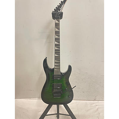 Jackson Used Jackson DINKY JS32Q TRANSPARENT GREEN BURST Solid Body Electric Guitar