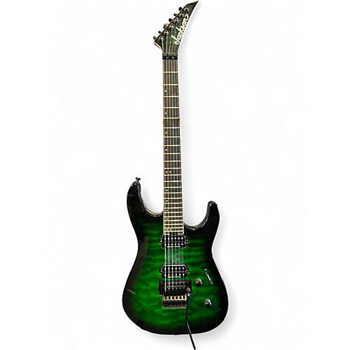 Used Jackson DK2Q Pro Plus Dinky Emerald Green Solid Body Electric Guitar Emerald Green