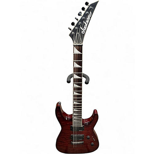 Used Jackson DKXT Dinky TRANSPARENT RED Solid Body Electric Guitar TRANSPARENT RED