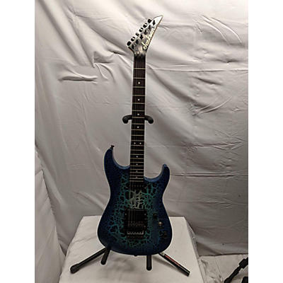 Used Jackson Dinky Blue Crackle Solid Body Electric Guitar