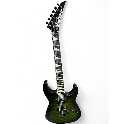 Used Jackson Dinky JS32Q DKA Arch Top Transparent Green Burst Solid Body Electric Guitar