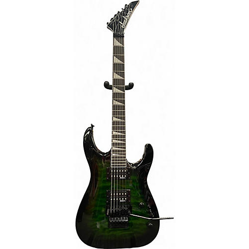 Used Jackson Dinky JS32Q Transparent Green Burst Solid Body Electric Guitar Transparent Green Burst