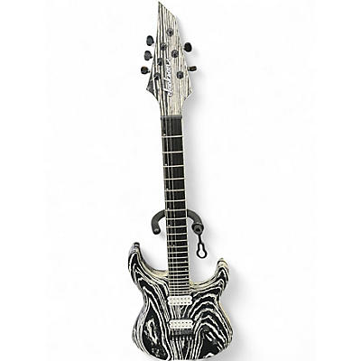 Used Jackson Dinky Modern Ash HT6 Black and White Solid Body Electric Guitar
