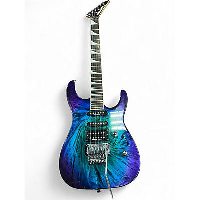 Used Jackson EERIE DESS SL3 HSS SWIRL PURPLE GREEN BLUE SWIRL Solid Body Electric Guitar