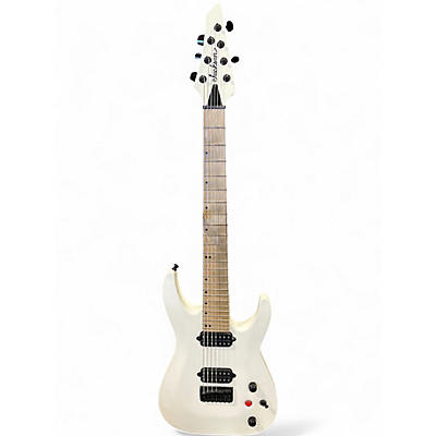 Used Jackson FSR Pro Series DKA7 Dinky 7 String White Solid Body Electric Guitar
