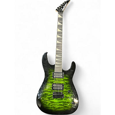 Used Jackson JS Series Dinky JS20 Transparent Green Solid Body Electric Guitar