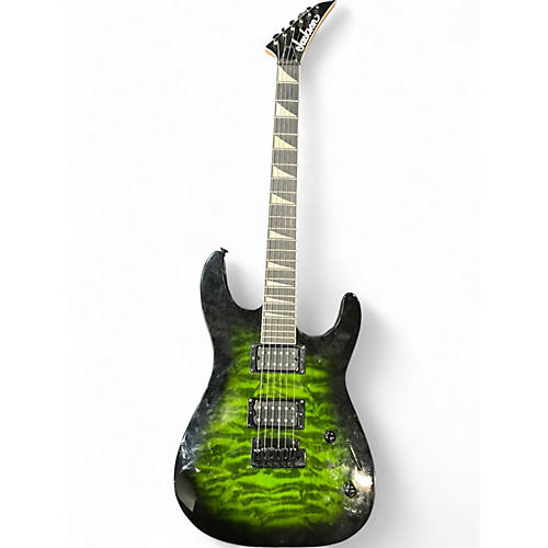Used Jackson JS Series Dinky JS20 Transparent Green Solid Body Electric Guitar Transparent Green